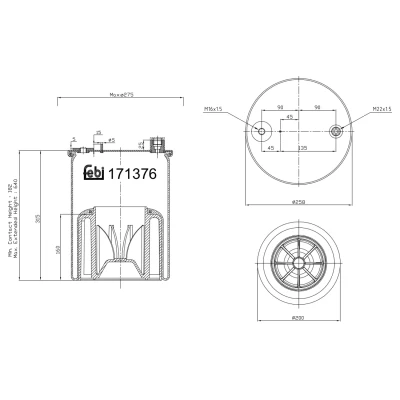 Kuva FEBI BILSTEIN 171376 Metallipalje, ilmajousitus