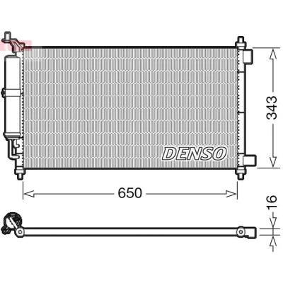 Kuva DENSO DCN46020 Ilmastoinnin Lauhdutin Vedenerottimella R 134a NISSAN: MICRA 3
