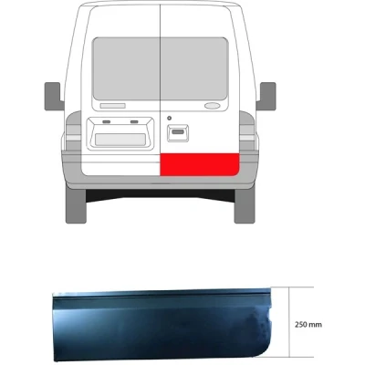 Kuva Takaovi, Taakse, oikea FORD TRANSIT Buss, Skåp, TOURNEO Buss OE