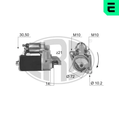 Kuva ERA 220034A Starttimoottori 12 1,1 21 FORD: FIESTA 4, KA Hatchback