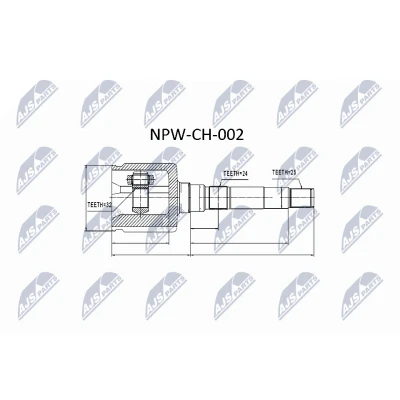 Kuva NTY NPW CH 002 Vetonivel Etuakseli, oikea CHRYSLER: VOYAGER 4