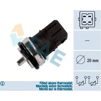 Kuva Tunnistin, jäähdytysnesteen lämpötila DACIA, MITSUBISHI, NISSAN, OPEL, RENAULT, SUZUKI, VAUXHALL, VOLVO OE 0515.R7 S1, 0515.R7, 13650 84A00 000