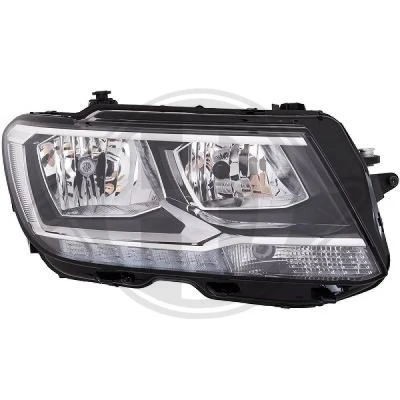 Kuva DIEDERICHS 2256982 Ajovaloumpio Oikea H7/H7, LED Halogeeni Oikeanpuoleiselle liikenteelle Valokorkeussäätimen moottorilla
