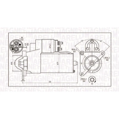 Kuva MAGNETI MARELLI 063720373010 Starttimoottori 12 1,7 11 PEUGEOT: Boxer Van, Bussi, 508 I Sedan, CITROËN: Jumper II Bussi
