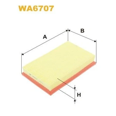 Kuva WIX FILTERS WA6707 Ilmansuodatin 46 157 245 Suodatinpanos SEAT: Córdoba II Sedan, OPEL: Agila A, SUZUKI: Wagon R+ Hatchback