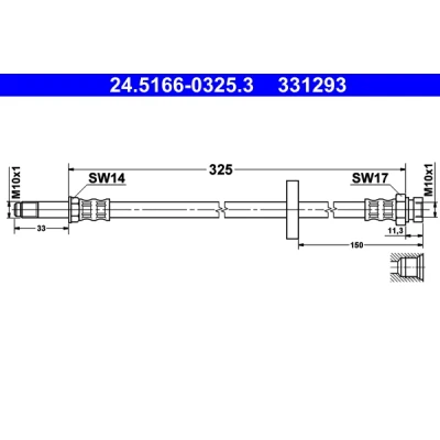 Kuva Jarruletku, Etuakseli SKODA, VW OE 6U0 611 701 A, B,