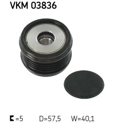 Kuva SKF VKM 03836 Laturin Vapaakytkin 40,1