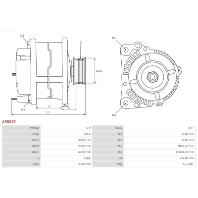 Kuva AS PL A3801S Laturi 12V 150A