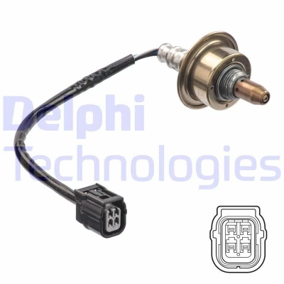 Kuva DELPHI ES21178 12B1 Lambda Anturi Säätöpotentiontiometrillä, tyhjäkäyntisekoitus Hyppytunnistin, Lämmitetty HONDA: FR V, CR V 3, CIVIC 8