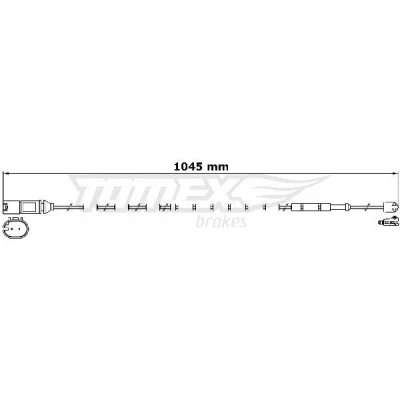 Kuva TOMEX brakes TX 31 28 Jarrupalojen Kulumisen Ilmaisin Taka akseli BMW: 3 Sedan, Touring, 1 Hatchback
