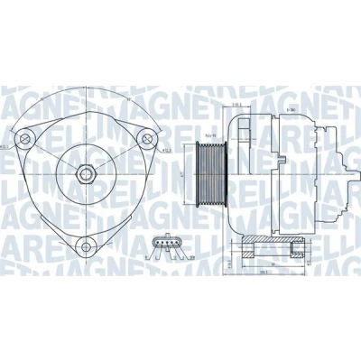 Kuva MAGNETI MARELLI 063731739010 Laturi 28V 100A