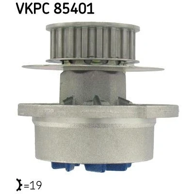 Kuva SKF VKPC 85401 Vesipumppu 19 Tiivisteillä Metalli Hammashihnavedolle OPEL: Vectra A Sedan, Kadett E CC, Sedan