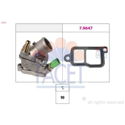 Kuva FACET 7.8732 Termostaatti 90 Made in Italy OE Equivalent VOLVO: V50, V70 2, XC90 I