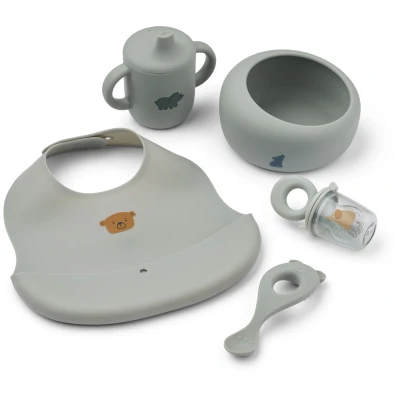 Kuva Liewood Mileah BABY Mealtime SET Vauvalahja lapsille, Koko: One Size, Dove blue
