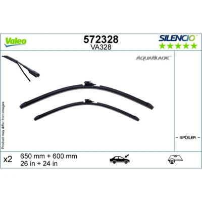 Kuva Pyyhkijänsulka Valeo 572328 Edessä Flatblade pyyhinsulka (rungoton) Top Lock Lämmittämätön MERCEDES BENZ: Sprinter 3.5 t Van, Tourer