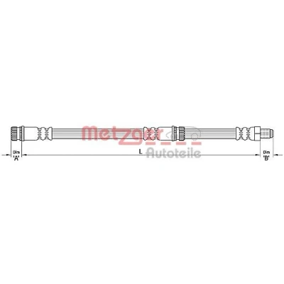 Kuva METZGER 4110266 Jarruletku 458 MITSUBISHI: COLT 6, SMART: Forfour I