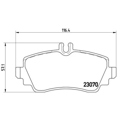 Kuva BREMBO P 50 036 Jarrupalat Kulumisenilmaisemelle Jarrusatulan ruuveilla Tarvikkeilla MERCEDES BENZ: A sarja