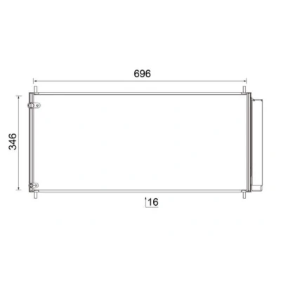 Kuva MAHLE ORIGINAL AC 799 000S Ilmastoinnin Lauhdutin Vedenerottimella 696 TOYOTA: Auris Hatchback, Corolla X Sedan, Verso