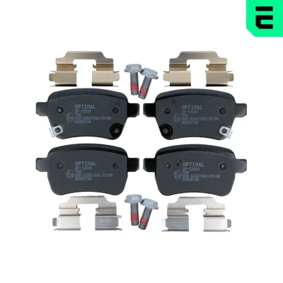 Kuva OPTIMAL BP 12693 Jarrupalat Taka akseli akustisella kulumavaroittimella OPEL: Corsa E Hatchback, FIAT: 500L