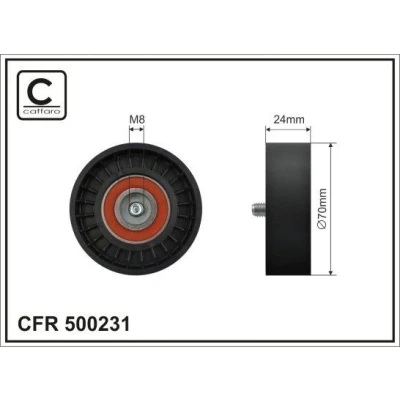 Kuva Kiristysrulla, moniurahihna CHRYSLER, DODGE, JEEP, MITSUBISHI OE 1345A013