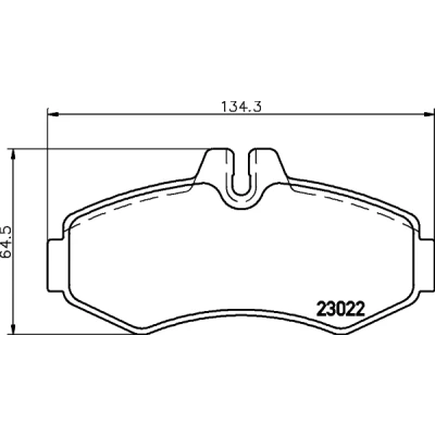 Kuva HELLA 8DB 355 008 631 Jarrupalat Kulumisenilmaisemelle MERCEDES BENZ: Vito Bussi, Van, V sarja