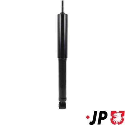 Kuva JP GROUP 1252103600 Iskunvaimentimet Taka akseli Kaasupaine Kaksiputki Joustintukisarja Tappi ylhäällä, Silmukka alhaalla OPEL: Corsa C Hatchback