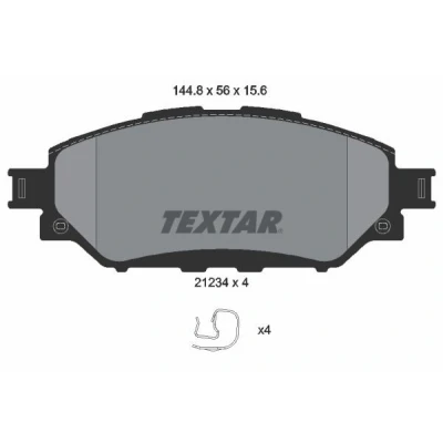 Kuva TEXTAR 2123401 Jarrupalat Sis. kulumisenilmaisimen Tarvikkeilla TOYOTA: Hilux VIII Pick up