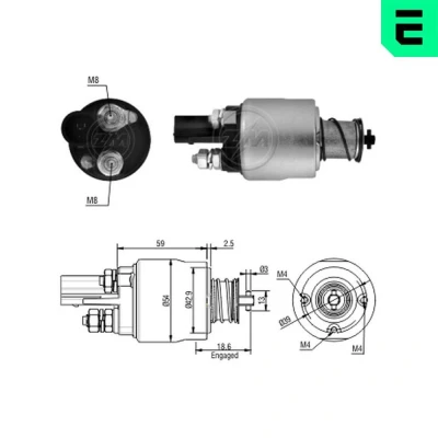 Kuva Magneettikytkin, käynnistin AUDI, SEAT, SKODA, VW OE