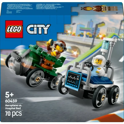 Kuva LEGO City 60459 Lentokone vastaan sairaalansänky kilpa autopakkaus