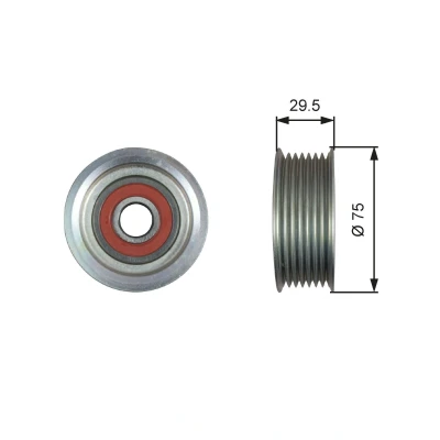 Kuva GATES T36447 Ohjainrulla FleetRunner Micro V Stretch Fit urilla HONDA: CIVIC 8 Hatchback
