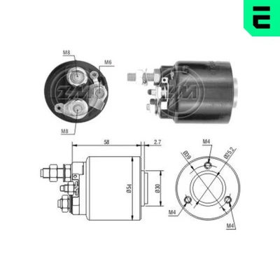 Kuva Magneettikytkin, käynnistin DAEWOO, MERCEDES BENZ, OPEL, VAUXHALL OE