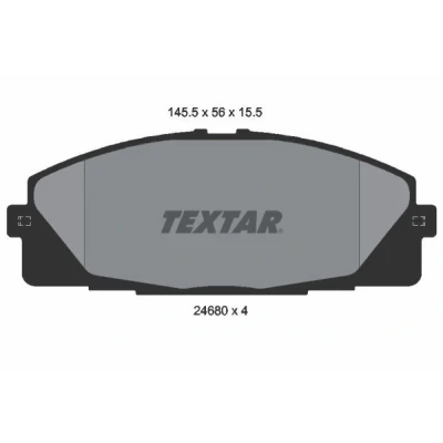 Kuva TEXTAR 2468001 Jarrupalat Ei kulumisenilmaisimelle TOYOTA: Hiace 4 Kasten, Bus