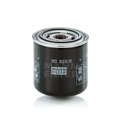 Kuva MANN FILTER WD 920/9 Öljynsuodatin 1 12 UNF 1B yhdellä peruutuksenestoventtiilillä Ruuvattava suodatin