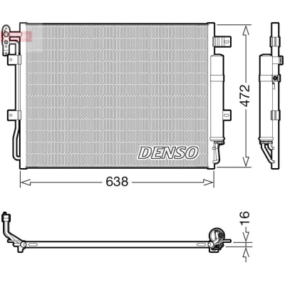 Kuva DENSO DCN14003 Ilmastoinnin Lauhdutin Vedenerottimella R 134a LAND ROVER: Range Rover Sport