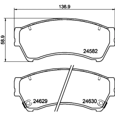 Kuva HELLA 8DB 355 013 761 Jarrupalat akustisella kulumavaroittimella MAZDA: 6 Farmari, Hatchback, Sedan