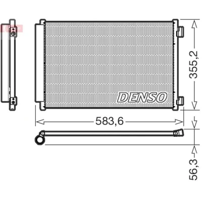 Kuva DENSO DCN09146 Ilmastoinnin Lauhdutin R 134a FIAT: 500 Hatchback