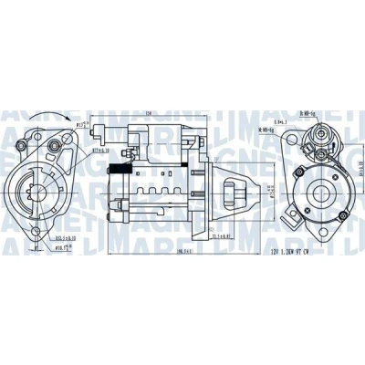 Kuva MAGNETI MARELLI 063721642610 Starttimoottori 12 1,4 9 HONDA: CIVIC 9, CR V 4
