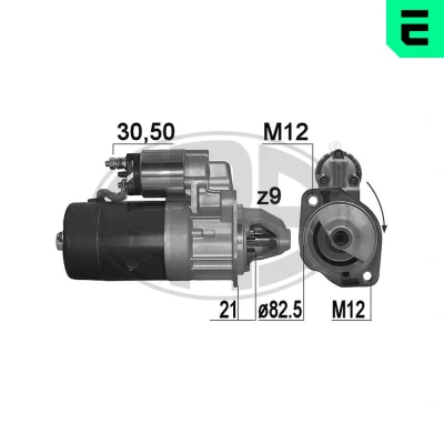 Kuva ERA 220096A Starttimoottori 12V 2,2kW 9 30 50 83mm AUDI: 100 C4 Sedan, A6 Avant