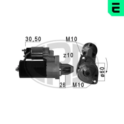 Kuva ERA 220709A Starttimoottori 12 1,4 10 MERCEDES BENZ: C sarja T modell, E Sedan, ML