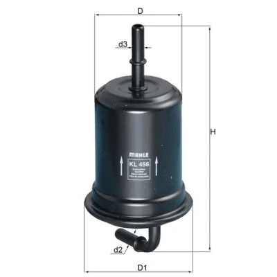 Kuva MAHLE ORIGINAL KL 456 Polttoainesuodatin Letkusuodatin 8 7,9 TOYOTA: Land Cruiser Prado 120, HILUX 3 Pick up