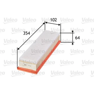 Kuva VALEO 585311 Ilmansuodatin 65 102 354 Suodatinpanos Esisuodattimella PEUGEOT: 206+ Hatchback, 307 Farmari, CITROËN: C4 I Hatchback