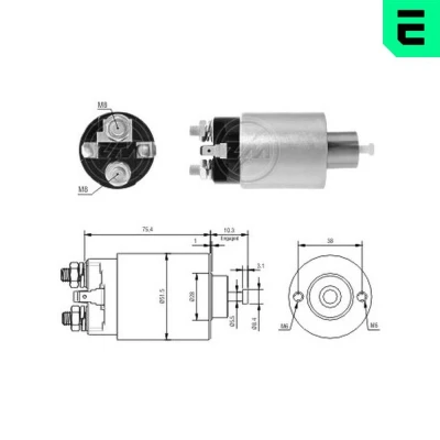 Kuva Magneettikytkin, käynnistin HYUNDAI, KIA, MITSUBISHI OE M002T84071, M002T84071ZT, M002T84171