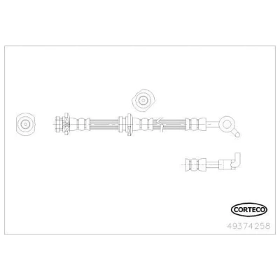 Kuva CORTECO 49374258 Jarruletku Taka akseli, oikea 510