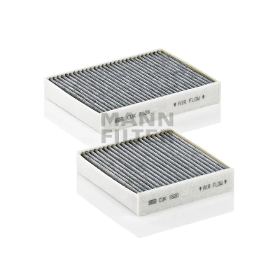 Kuva MANN FILTER CUK 21 000 2 Raitisilmasuodatin Aktiivihiilisuodatin 159, 159 205 32 CITROËN: C3 II, III, C4 II Cactus, PEUGEOT: 207 Hatchback