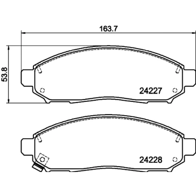 Kuva HELLA 8DB 355 012 071 Jarrupalat akustisella kulumavaroittimella NISSAN: Pathfinder 3, NP300 Navara Pick up, up