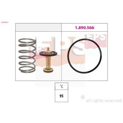 Kuva EPS 1.879.957 Termostaatti 95 Ilman koppaa NISSAN: Qashqai 2