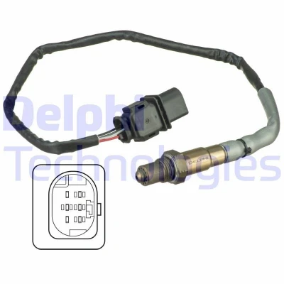 Kuva DELPHI ES20550 12B1 Lambda Anturi Laajakaista lambdasondi, Lämmitetty OPEL: Vectra C Caravan, Sedan, CC, SAAB: 9 3 Sedan