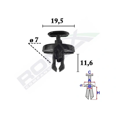 Kuva ROMIX C70623 Levitysniitti TOYOTA: Verso, LEXUS: CT