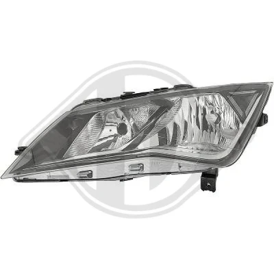 Kuva DIEDERICHS 7433482 Ajovaloumpio Oikea H7/H7 Päiväajovalolla (LED) Valokorkeussäätimen moottorilla