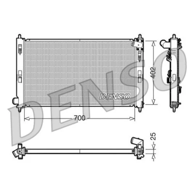 Kuva DENSO DRM45032 Jäähdytin Alumiini 700 402 25 MITSUBISHI: Outlander 2 SUV, ASX SUV